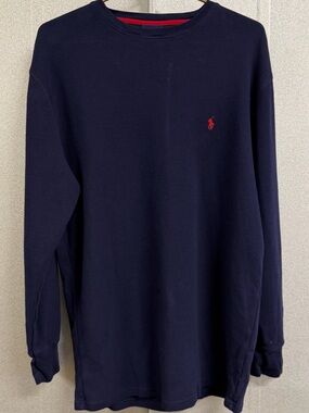Polo Ralph Lauren Thermal Shirt Navy XL Red Pony Sleepwear